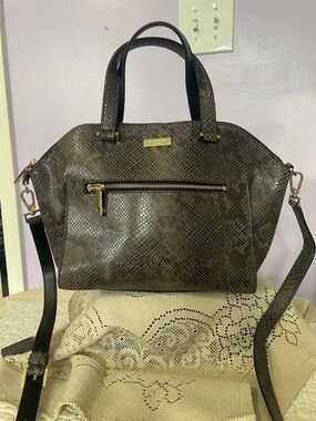 Designer Kate spade New York parliament square exotic satchel bag